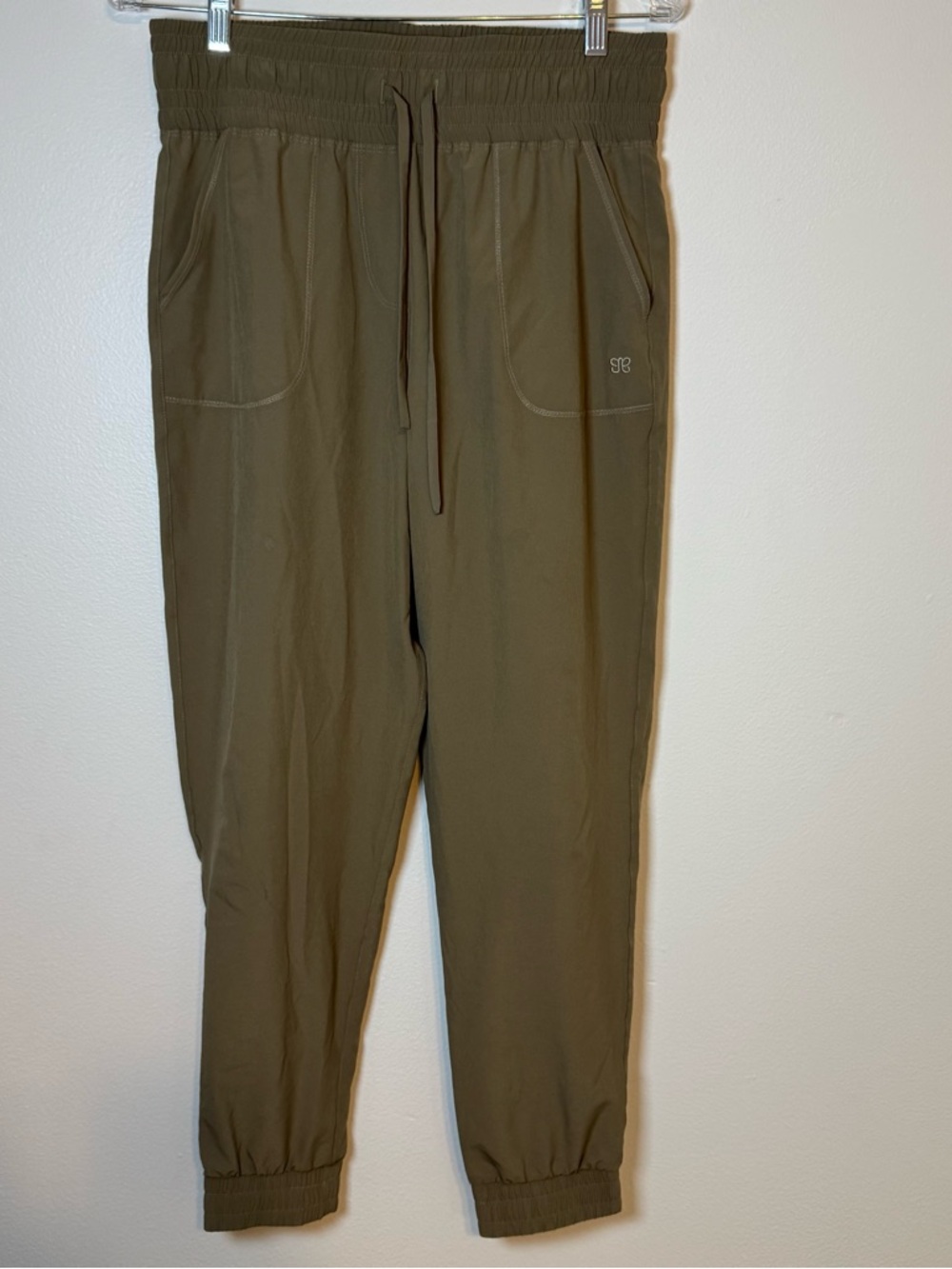 Albion Destination Joggers Olive Green Medium Drawstring Elastic Waist